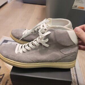 Mens Diesel High Top Sneakers Suede Gray Pre-Owned Shoes in Size 11 Men's